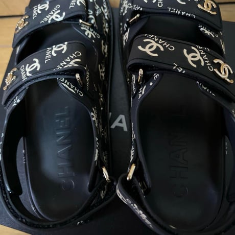 CHANEL シャネル スポーツサンダル ゴールドロゴ