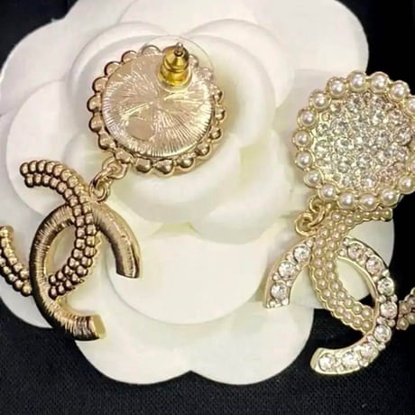 CHANEL シャネル ココマーク ピアス パール クリスタル