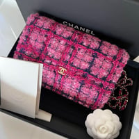 CHANEL シャネル ツイード チェーンウォレット