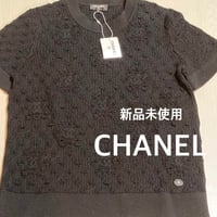 CHANEL シャネル ニット カットソー 半袖 ココマーク 黒