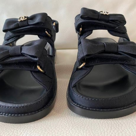 CHANEL シャネル リボン サンダル