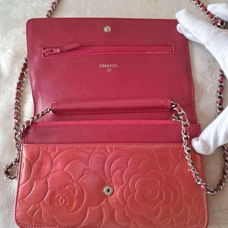 CHANEL  シャネル カメリア ココマーク チェーンウォレット