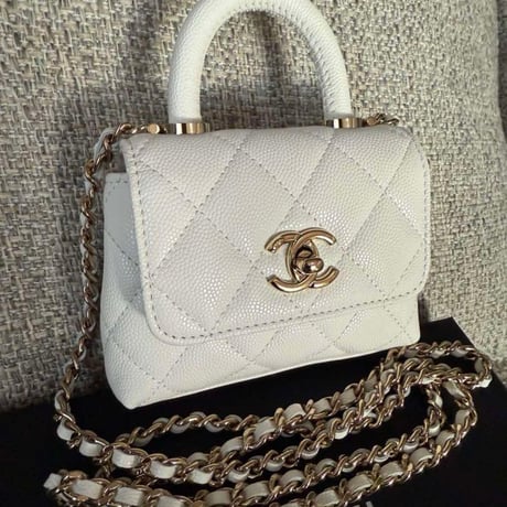 CHANEL シャネル 限定 エクストラミニ ココハンドル ホワイト バッグ