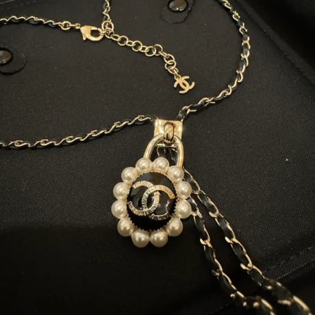 CHANEL  シャネル　チェーンパール ロングネックレス