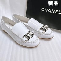CHANEL シャネル チェーン ココマーク ローファー フラットシューズ 革靴