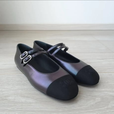 CHANEL  シャネル　メリージェーン　ダブルストラップ　フラット　シューズ