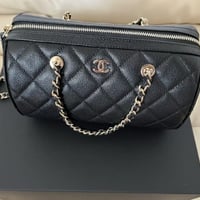 CHANEL  シャネル　ミニボストン　ショルダーバッグ　ブラック
