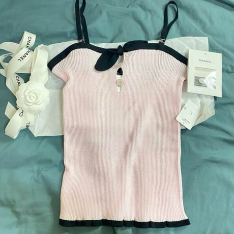 CHANEL シャネル タンクトップ 36 ピンク