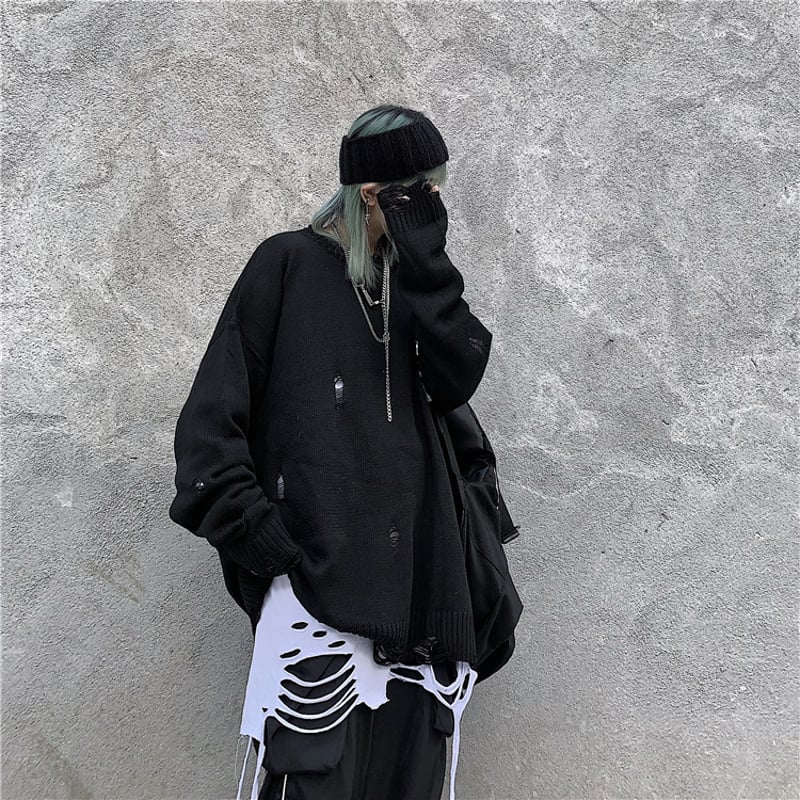 即納】Damage Long sleeve Tshirt T28 ダメージ 長袖 Tシャツ