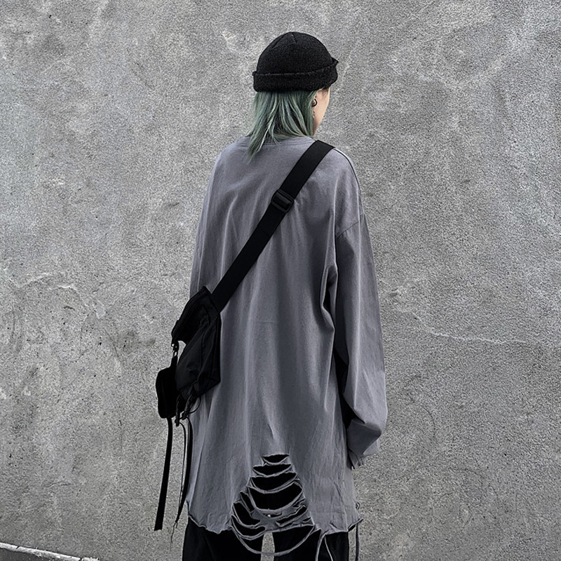 即納】Damage Long sleeve Tshirt T28 ダメージ 長袖 Tシャツ