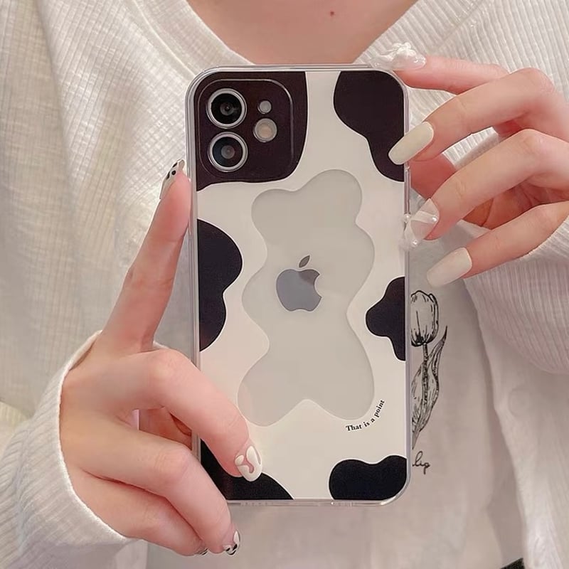 乳牛紋のiPhone 12携帯ケース44 iPhone12シリーズ即納】iPhoneケース 牛柄 カウパターン Ot136 Cow p