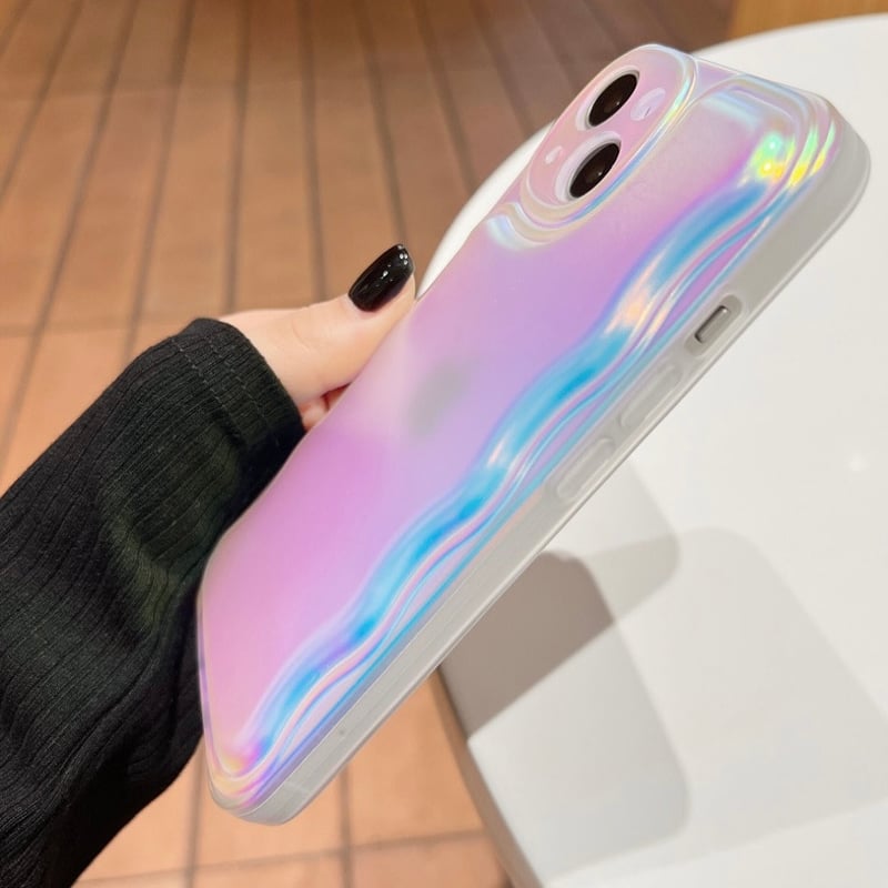 所作　Aurora ブラック×オーロラ　ケース 即納】 iPhoneケース Aurora Ot209 オーロラ | 韓国ファッション「oni