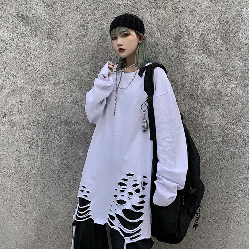 即納】Damage Long sleeve Tshirt T28 ダメージ 長袖 Tシャツ