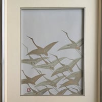 大久保作次郎 油彩画 「春の丘」 豪華・高級額装 共シール | ASE