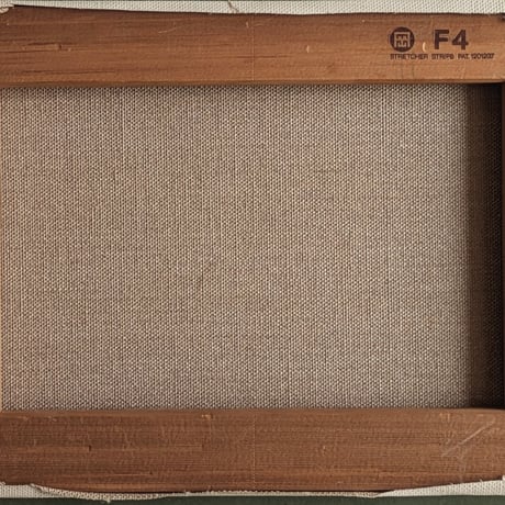 乙丸哲延　油彩（油絵）　「マントの橋」　高級額装　自筆サイン・画題