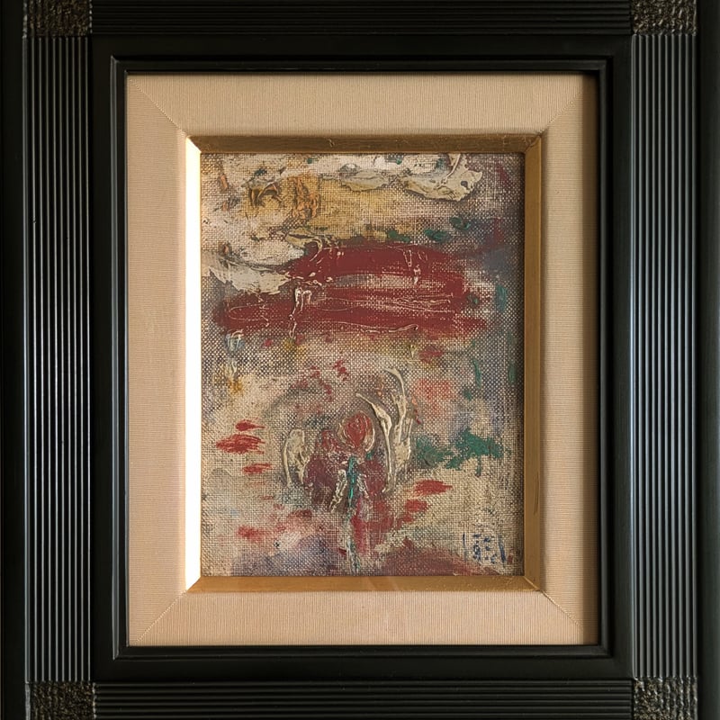 溝部 聡 油彩（油絵） 「花」 高級油彩画額装（美品） | ASE