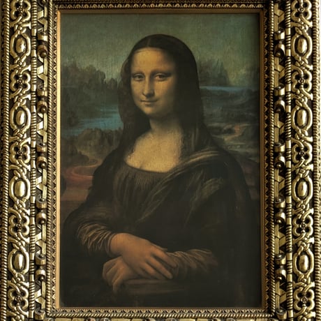 L・ダ・ヴィンチ　　限定版・巧芸画　　「モナリザ」　豪華・高級額装