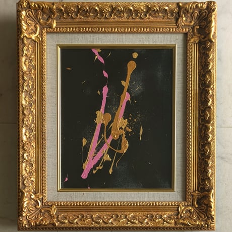 今井アレクサンドル　油彩（油絵）　「無題（裏書）」　豪華額装