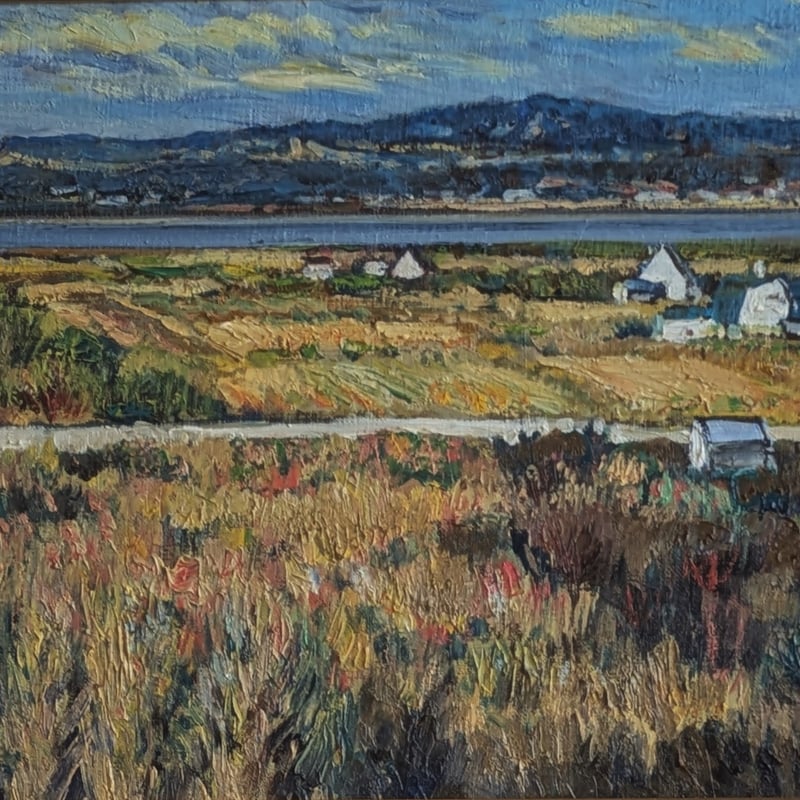 秋元清弘 油彩画 「石狩平野」 豪華・高級額装 裏書署名 | ASE