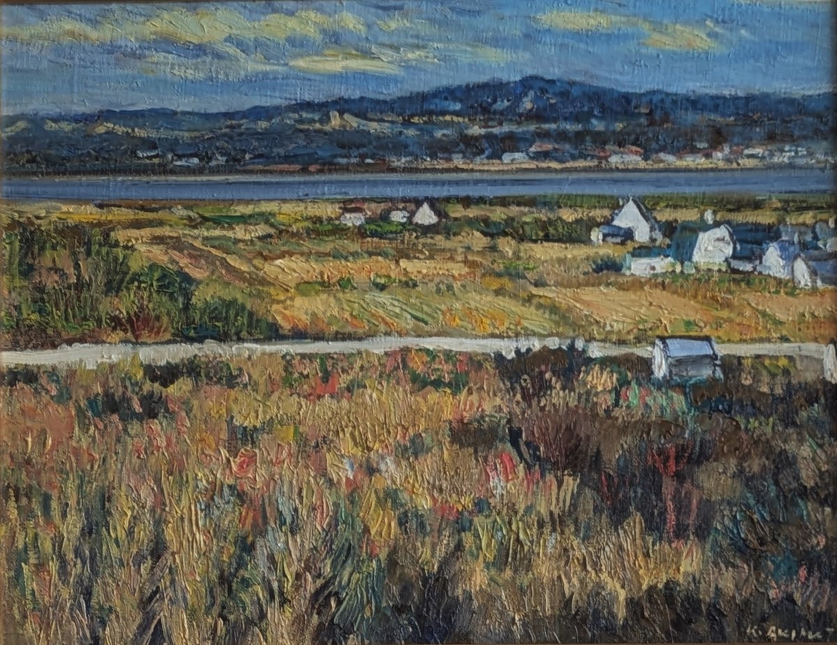 秋元清弘 油彩画 「石狩平野」 豪華・高級額装 裏書署名 | ASE