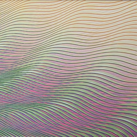 吉村明子　版画（シルクスクリーン）　「シャイン・リップルⅣ」　30部限定　自筆サイン