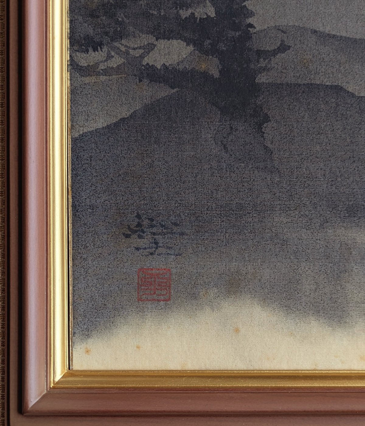 平川敏夫　日本画 大きめ額　リトグラフ　版画 平川敏夫 日本画 大きめ額 リトグラフ 版画