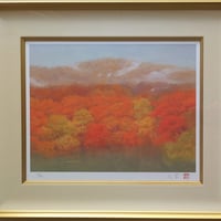 山羽斌士 油彩画 「湖畔の春」 高級油彩画額装 自筆裏書 | ASE