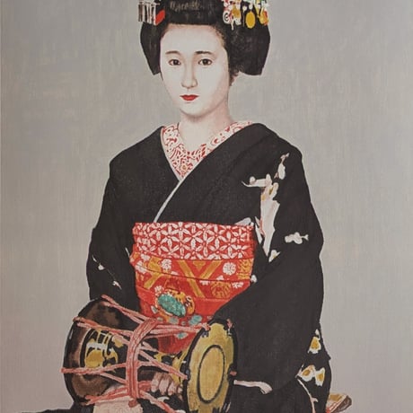 吉井淳二　版画（リトグラフ）　「舞妓を描く・3点組」　専用額1点　限定120部