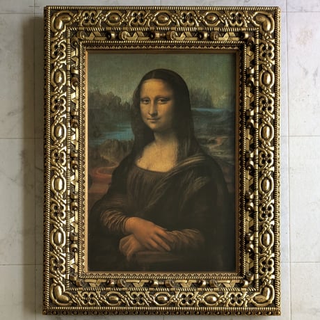 L・ダ・ヴィンチ　　限定版・巧芸画　　「モナリザ」　豪華・高級額装