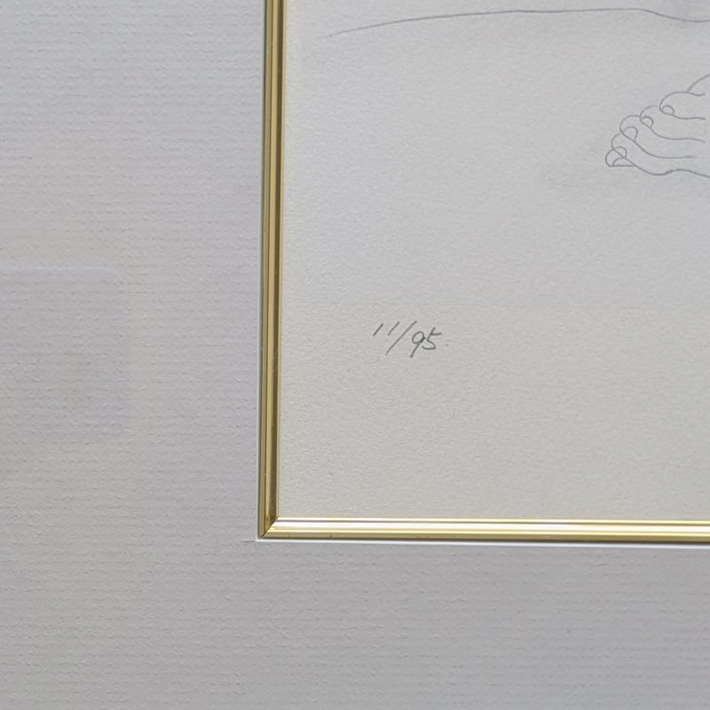 希望額へ　加山又造 裸婦 リトグラフ 直筆サイン 絵画 額装 加山又造 版画（リトグラフ） 「横になる裸婦Ⅱ-1」 95部限定 高級
