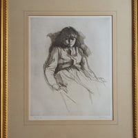 石踊達哉 版画（リトグラフ）「秋草（源氏物語・鈴虫より）」 限定版