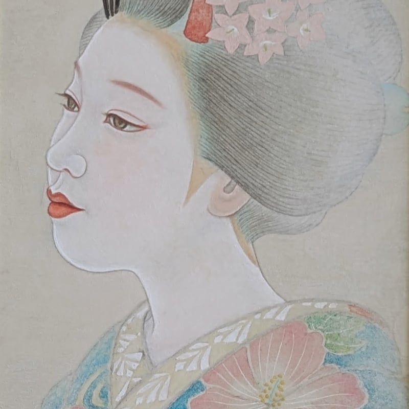 小西敦雄 日本画 「舞妓」 高級額装・共シール | ASE OFFICIAL STORE -