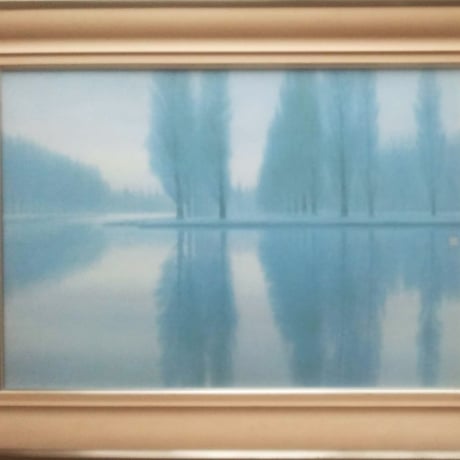 東山魁夷　複製（巧芸画）　「静唱」　　日本画額装