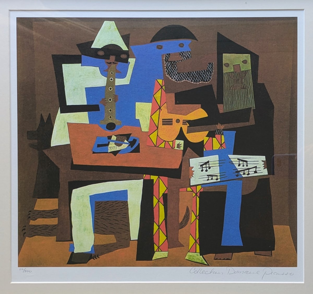 パブロ・ピカソ 版画（リトグラフ） 「三人の音楽家」限定版