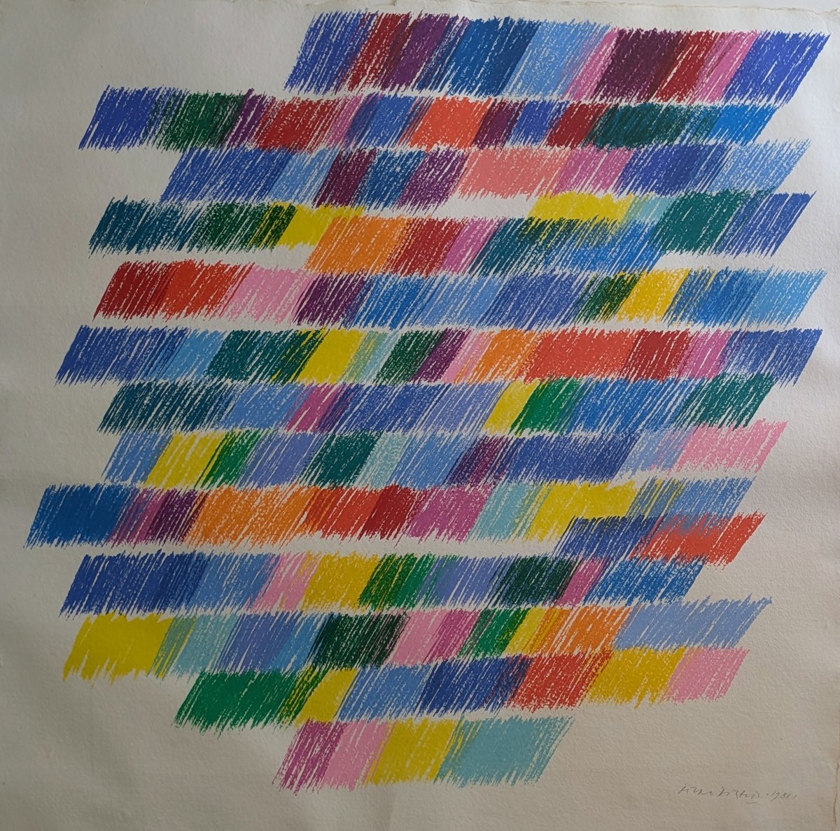 抽象画　リトグラフ　肉質サインあり オンライン 通販ホビー・楽器・アート - 絵画 リトグラフ サイン有り 8