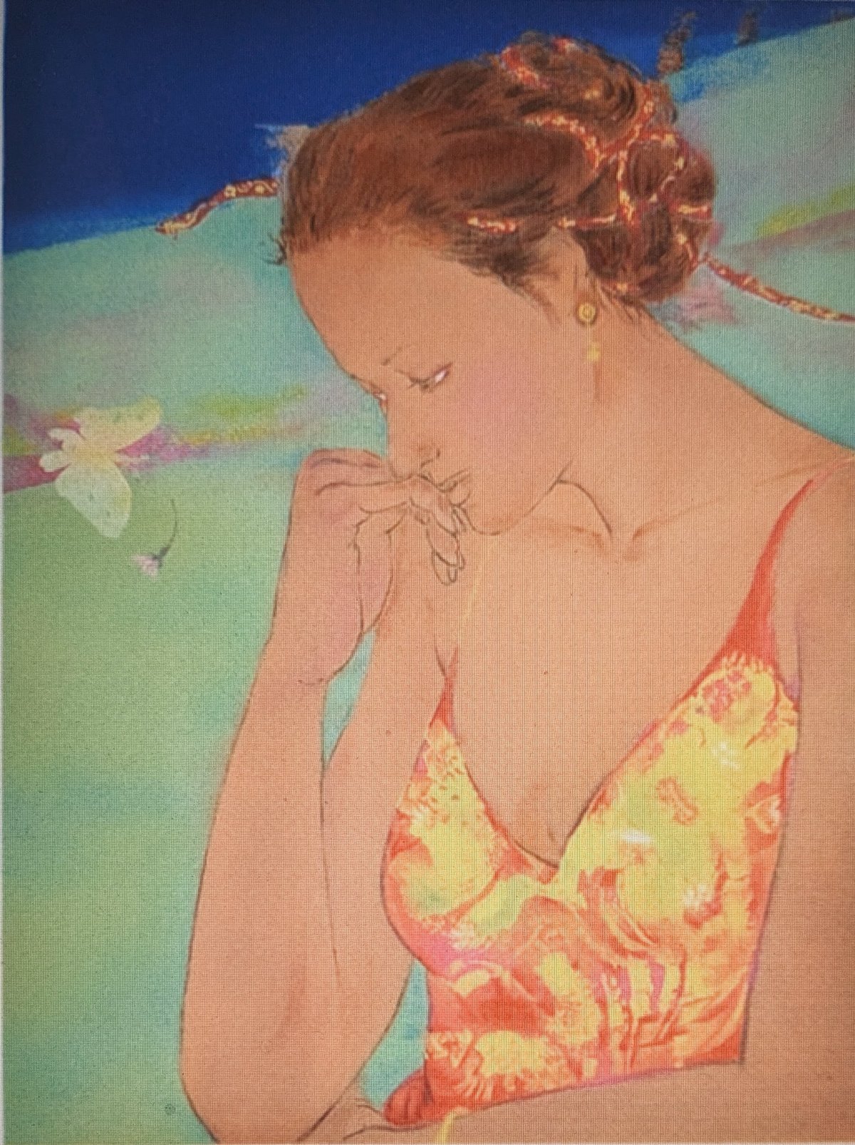 田村能里子 版画（リトグラフ） 「萌ゆるとき」 100部限定・高級