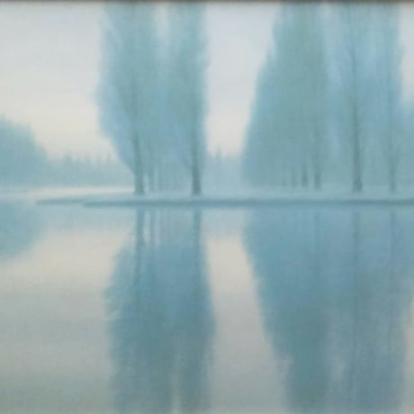 東山魁夷　複製（巧芸画）　「静唱」　　日本画額装
