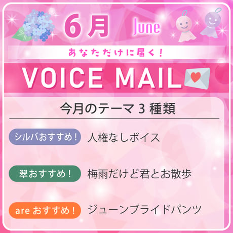 【6月限定】あなだけボイスメール