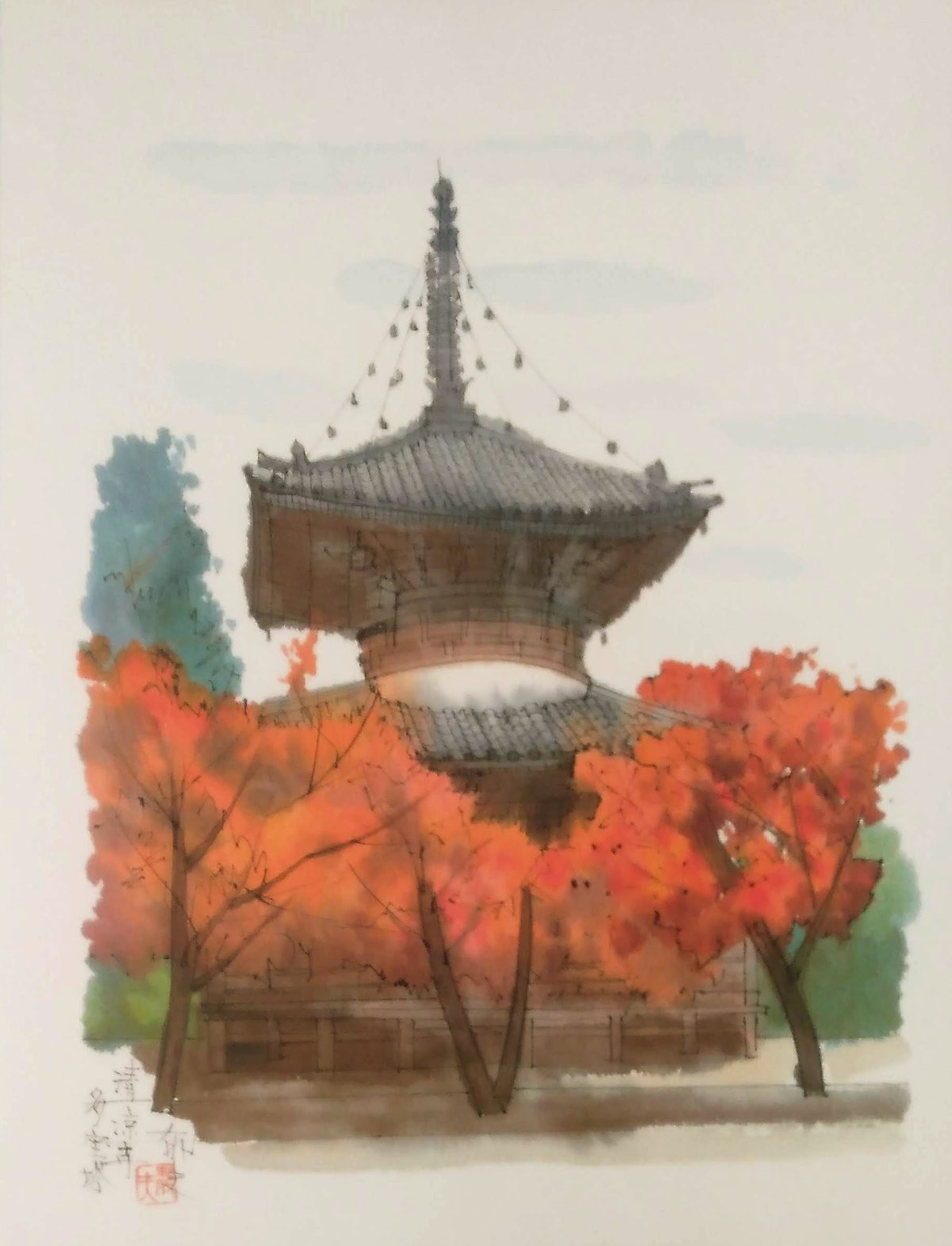 平山郁夫　洛中洛外図　素描画 平山郁夫『平成洛中洛外図・素描画』 - 旭川市のギャラリー・シーズ