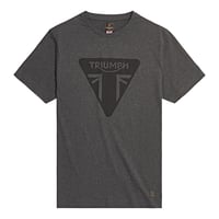 Helston Printed Logo Tee Black Marl