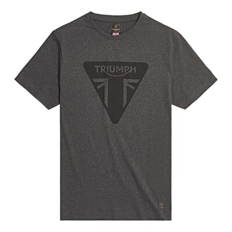 Helston Printed Logo Tee Black Marl