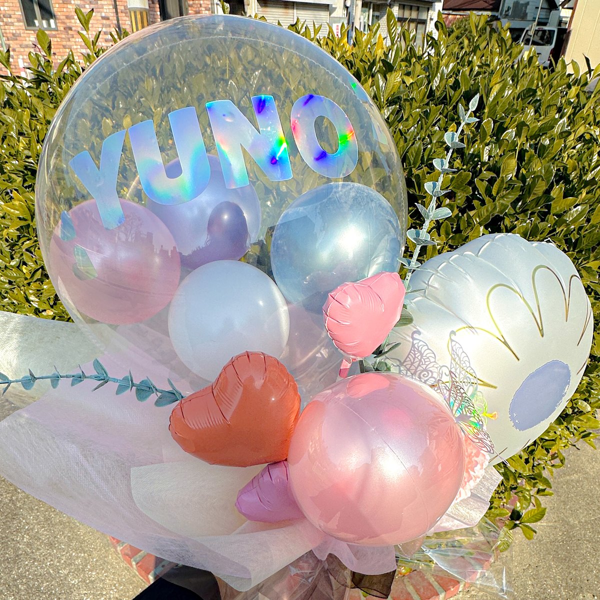 ◇大阪エリア限定ショップより直接配達◇フラワーモチーフバルーン