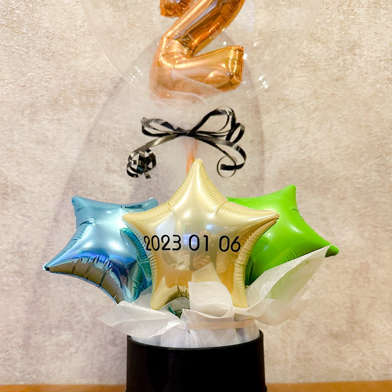 ◇大阪エリア限定ショップより直接配達◇スター＆in数字クリアバルーン