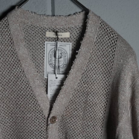 "rinoneca"  Linen Mesh Cardigan