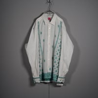 "PERIOD FEATURES"  Cotton SILK Hand-Embroidered Shirt