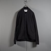 "nonnotte"  Draping Bias Sleeve Zip Up Blouson