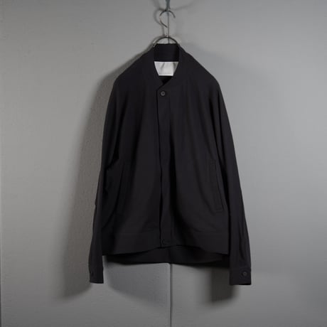 "nonnotte"  Draping Bias Sleeve Zip Up Blouson