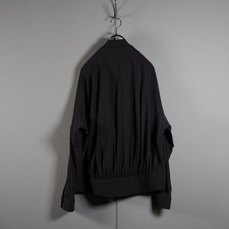 "nonnotte"  Draping Bias Sleeve Zip Up Blouson