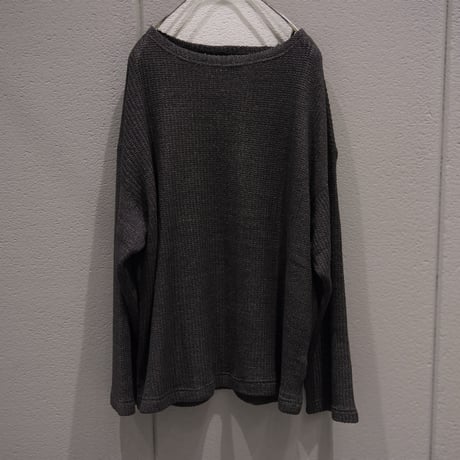 "ensou."  Boat Neck Long Sleeve Shirt