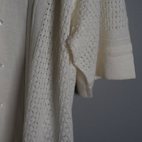 "rinoneca"  Linen 12 Gauge Knit Open Collar Shirts